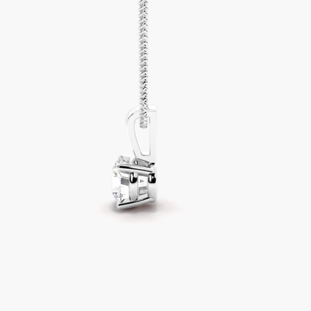 Round Cut VVS1 Moissanite Solitaire Pendant For Her