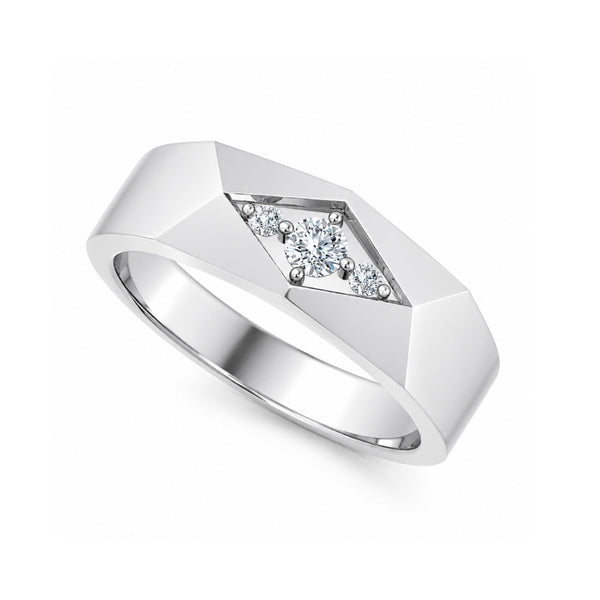 Lab Grown Diamond Round Cut Three Stone Engagement Ring