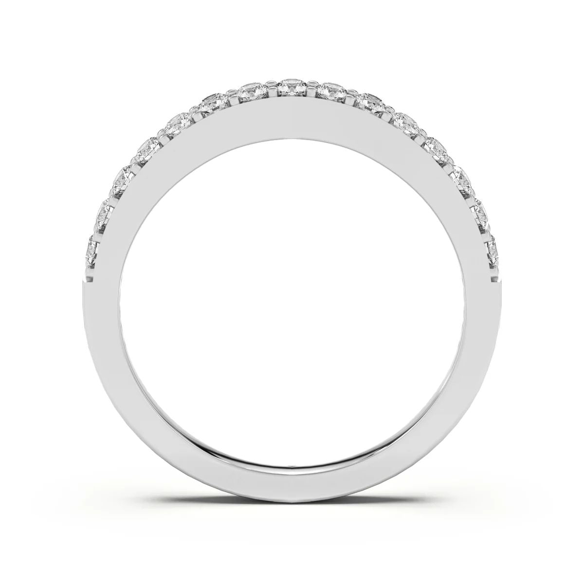 Moissanite Round Cut Curved Matching Wedding Band