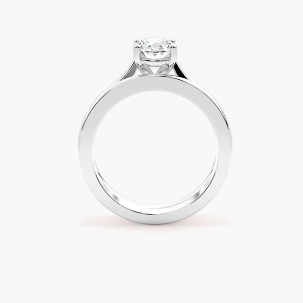 Oval Cut Moissanite Solitaire Bridal Ring Set