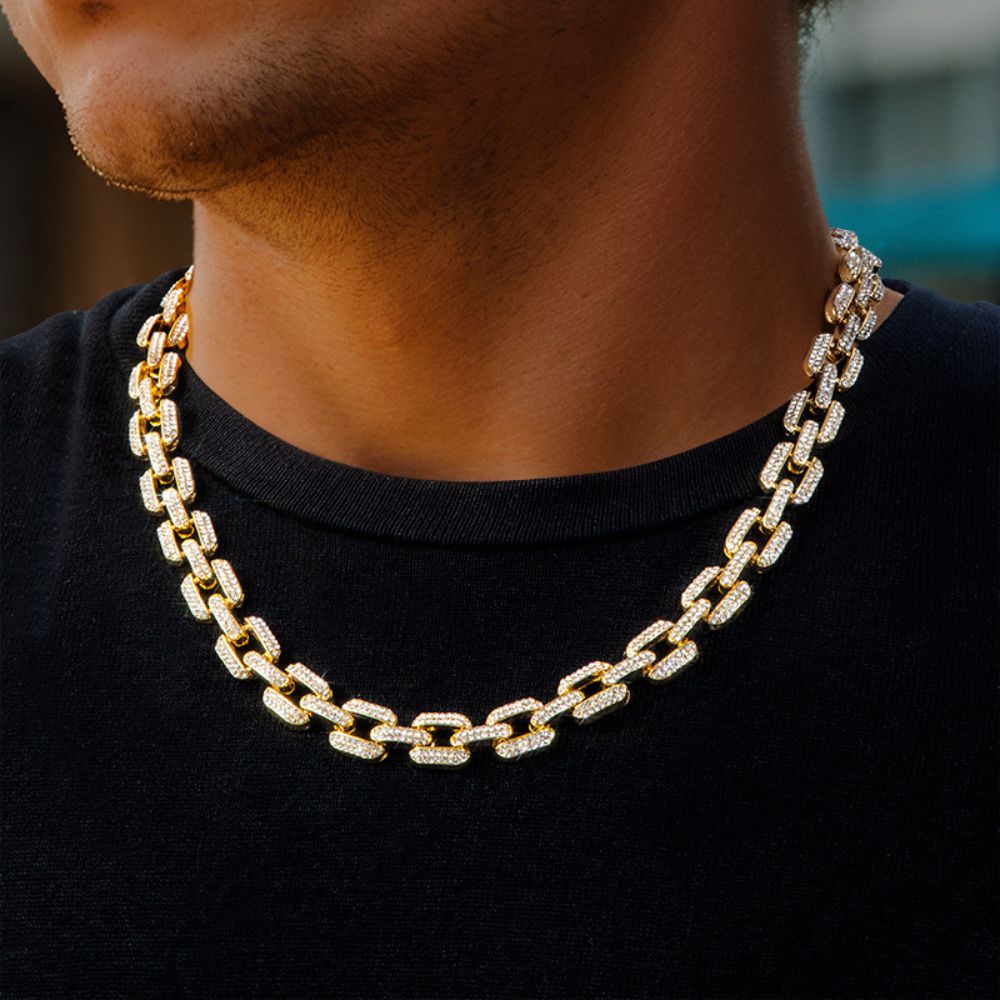 Round Cut Moissanite Iced Out Classic Hip Hop Chain