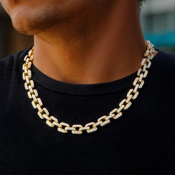 Round Cut Moissanite Iced Out Classic Hip Hop Chain