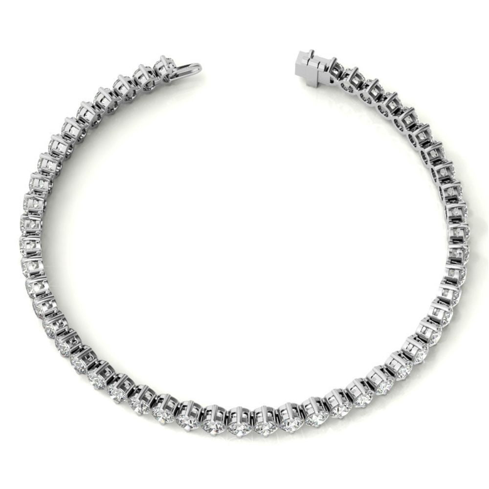 Women's Wear Round Cut Moissanite Tennis Bracelet