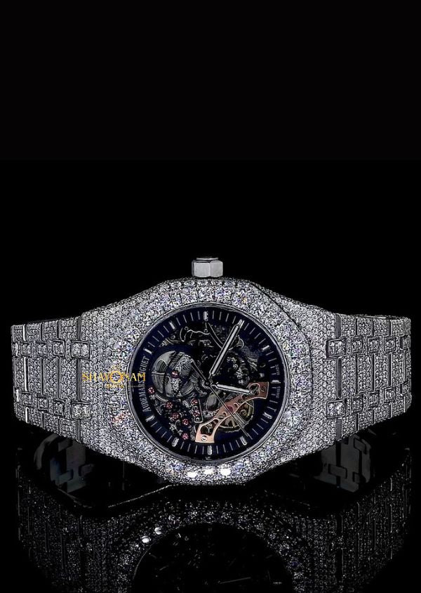 Moissanite Diamond Royal Oak Bustdown Wrist Watch
