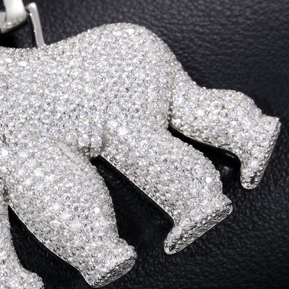 Iced Out Moissanite Diamond Gorilla Hip Hop Pendant