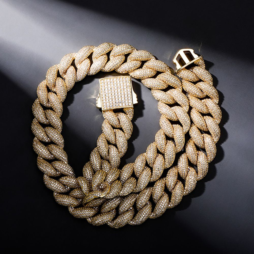 Lab Grown Diamond Round Cut Iced Out Men's Chain