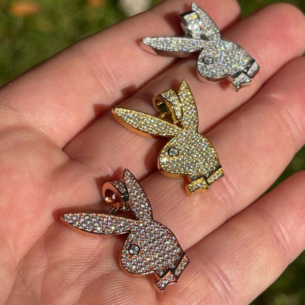 Rabbit Bunny Iced Out Moissanite Hip Hop Pendant