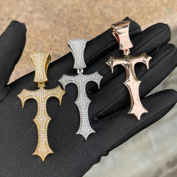 Round Cut Lab Grown Diamond Trap Star Hip Hop Pendant