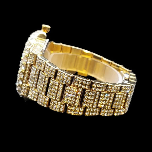 Hip Hop Luxury Watch for Him Moissanite Diamond Men's Watch