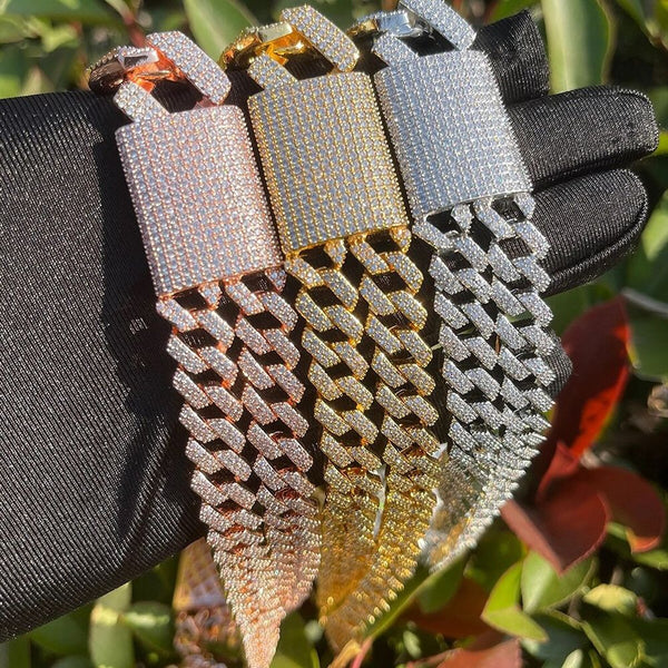 Lab Grown Diamond Round Cut Iced Out Chain For Men