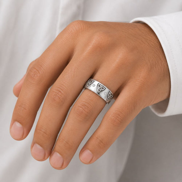 Round Cut Lab Grown Diamond Classic Wedding Band For Men