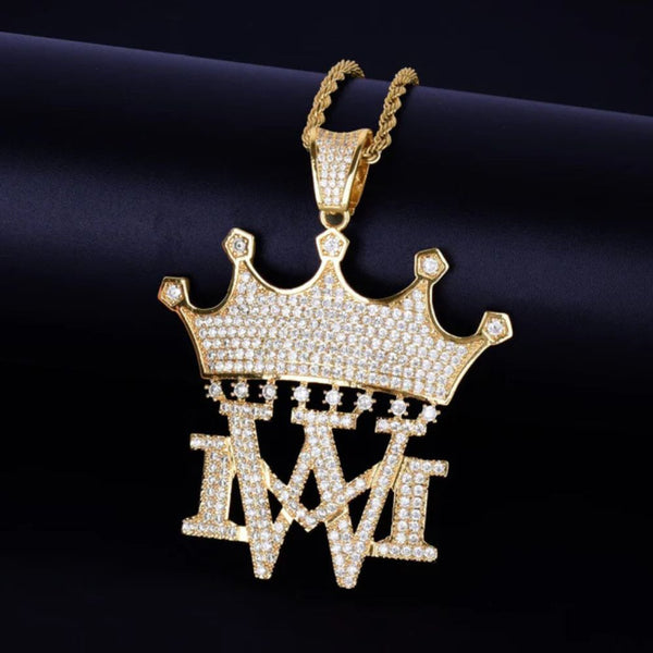 Lab Grown Diamond Round Cut Hip Hop Pendant For Men