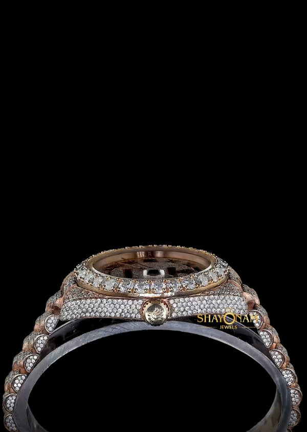 Iced Out Moissanite Diamond  Daydate Hip Hop Watch