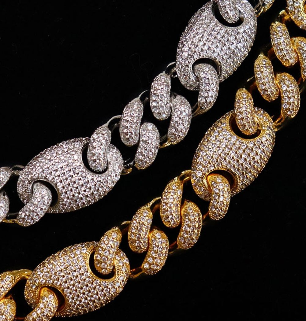 Lab Grown Diamond Round Cut Iced Out Men's Chain