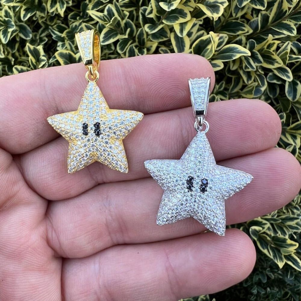 Iced Out Moissanite Diamond Starfish Hip Hop Pendant
