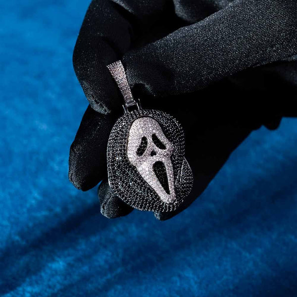 Iced Out Moissanite Scream Mask Pendant For Him