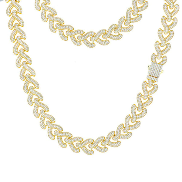 Round Cut Lab Grown Diamond Iced Out Hip Hop Chain For Men