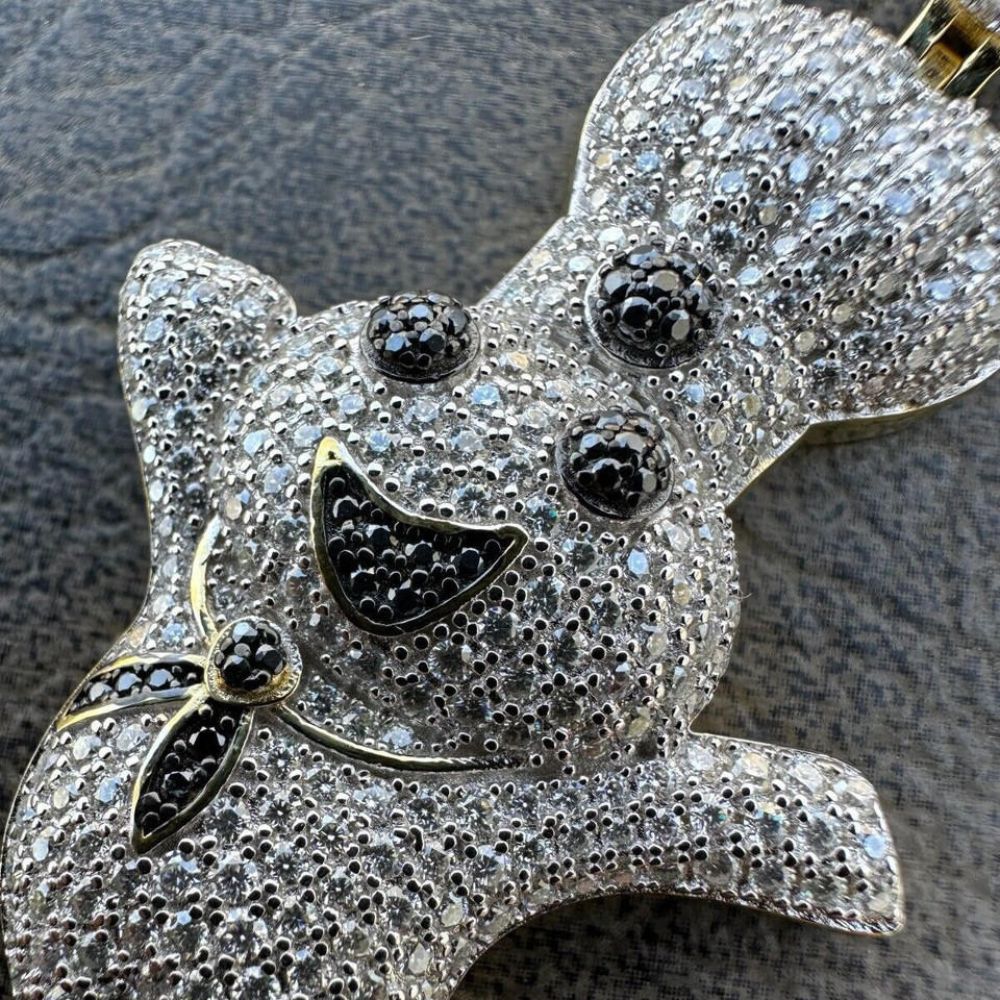 Iced Out Moissanitye Pillsbury Doughboy Hip Hop Pendant
