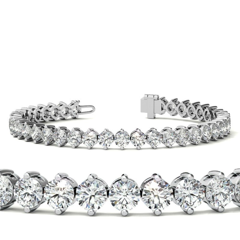 Round Cut Moissanite Tennis Bracelet For Women