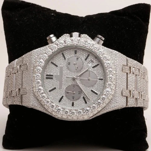 Handmade Stainless Steel Watch for Men Hip Hop Watch Gift for Him