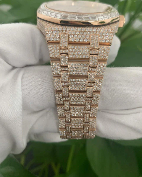 Baguette Cut Iced Out Moissanite Hip Hop Luxury Watch Gift for Groom