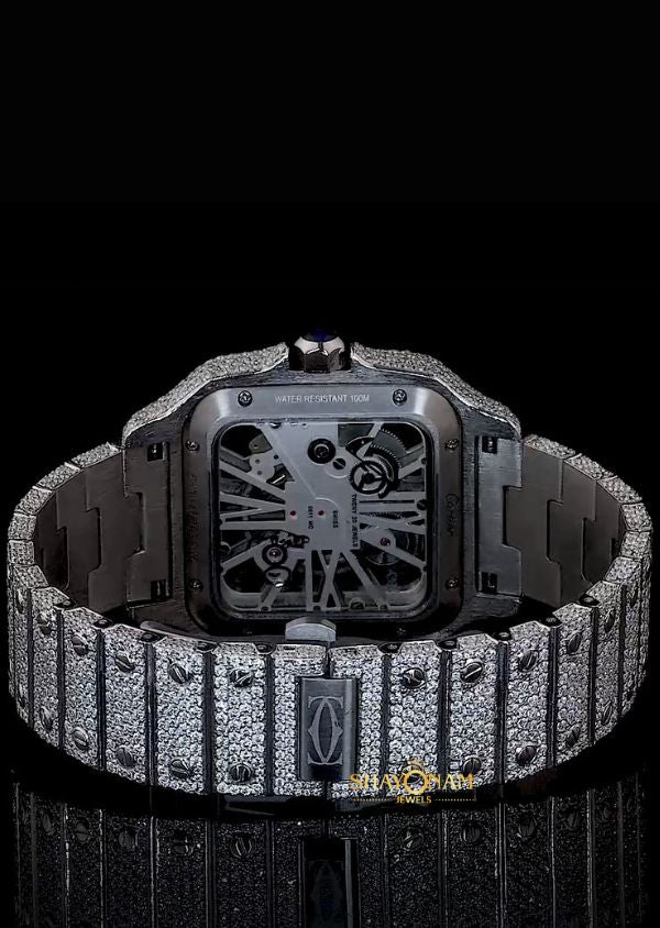 Moissanite Diamond Skeleton Iced Out Hip Hop Watch