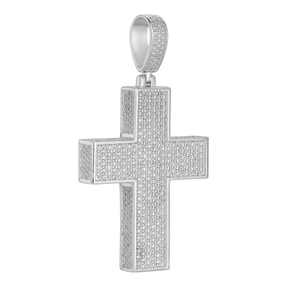 Iced Out Moissanite Diamond Cross Hip Hop Pendant For Men's