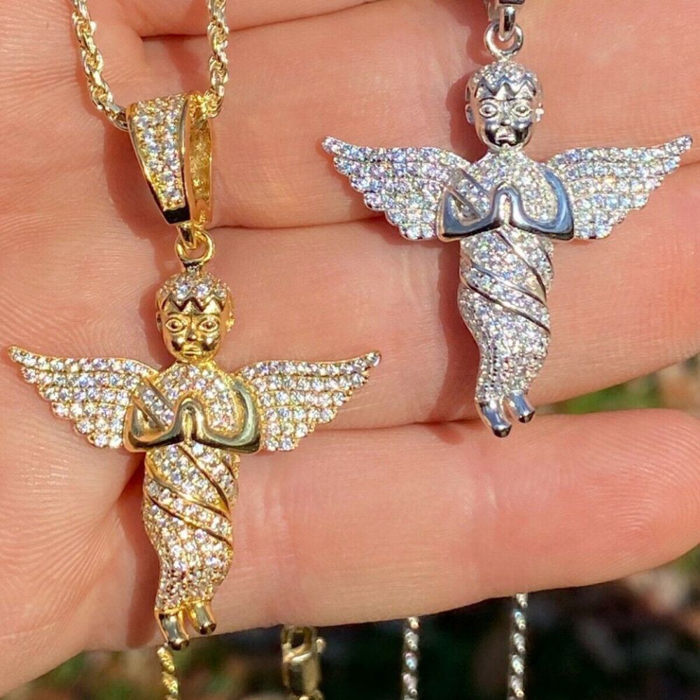 Iced Out Moissanite Diamond Angel Hip Hop Pendant