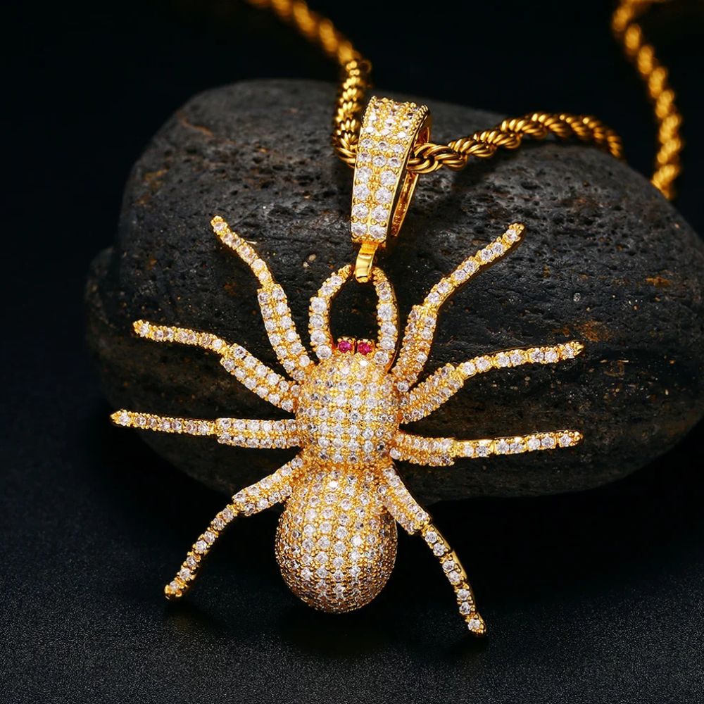 Iced Out Moissanite Spider Hip Hop Pendant