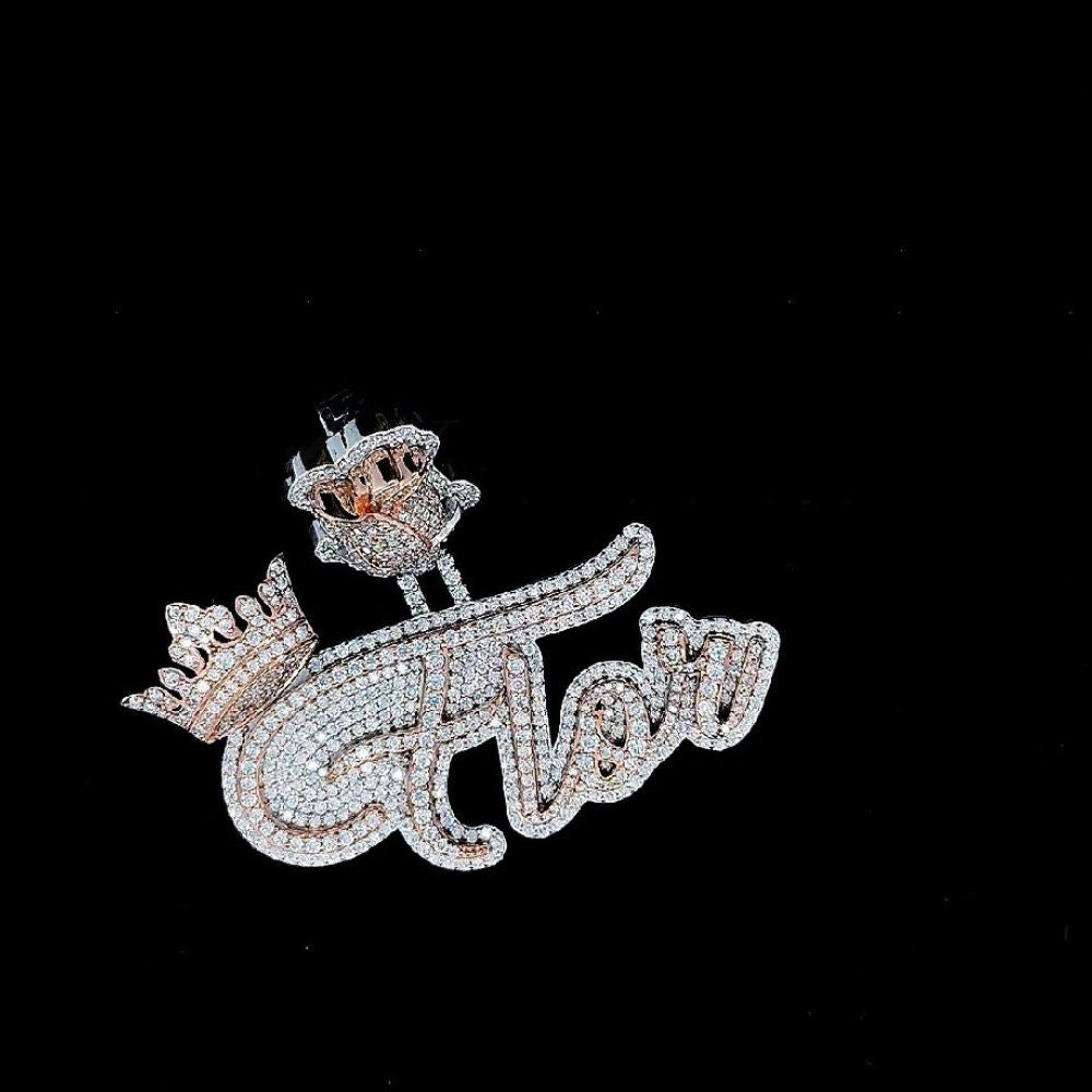 Iced Out Moissanite Diamond Rapper Style Hip Hop Pendant