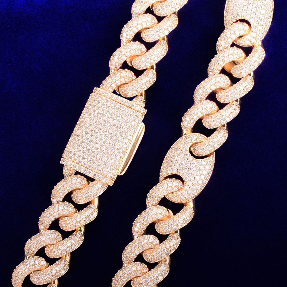 Lab Grown Diamond Round Cut Iced Out Chain For Men