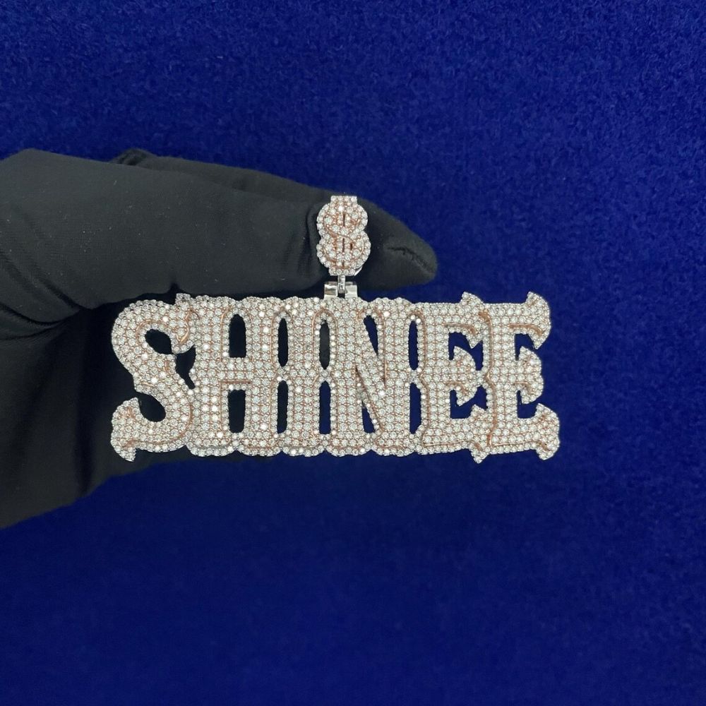 Iced Out Moissanite Custom Name Hip Hop Pendant