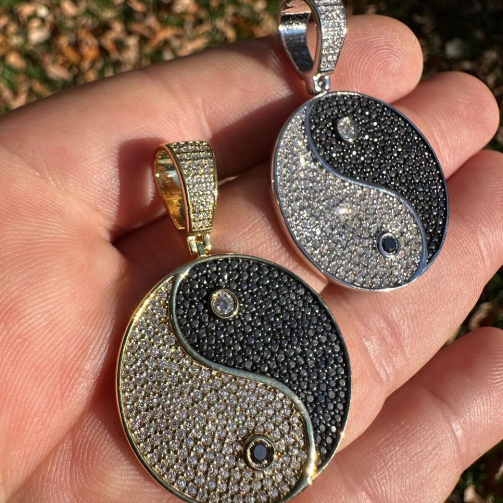 Moissanite Iced Out Yig Yang Hip Hop Pendant