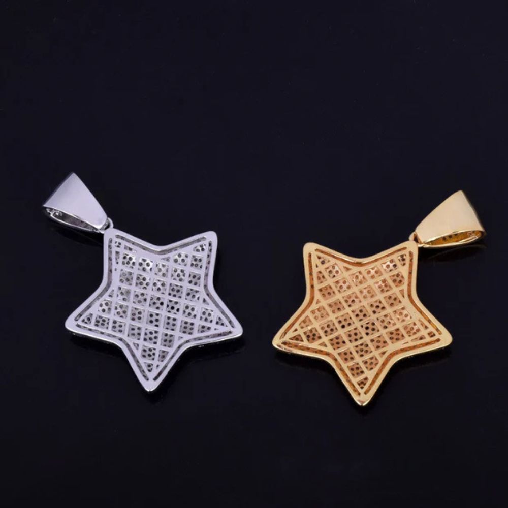 Men's Wear Round Cut Lab Grown Diamond Star Pendant