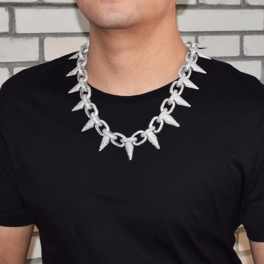 Men's Wear Round Cut Iced Out Lab Grown Diamond Chain