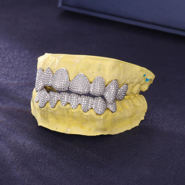 Colorless Moissanite Iced Out Hip Hop Grillz