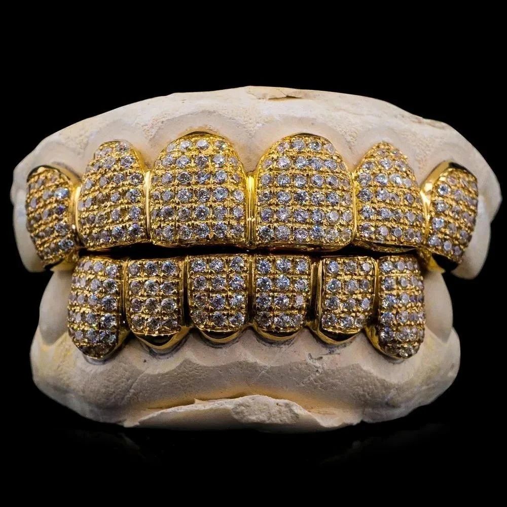 Iced Out Moissanite Hip Hop Grillz For Him