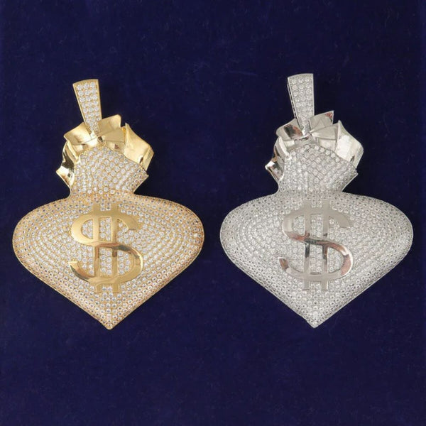Round Cut Lab Grown Diamond Hip Hop Pendant For Men