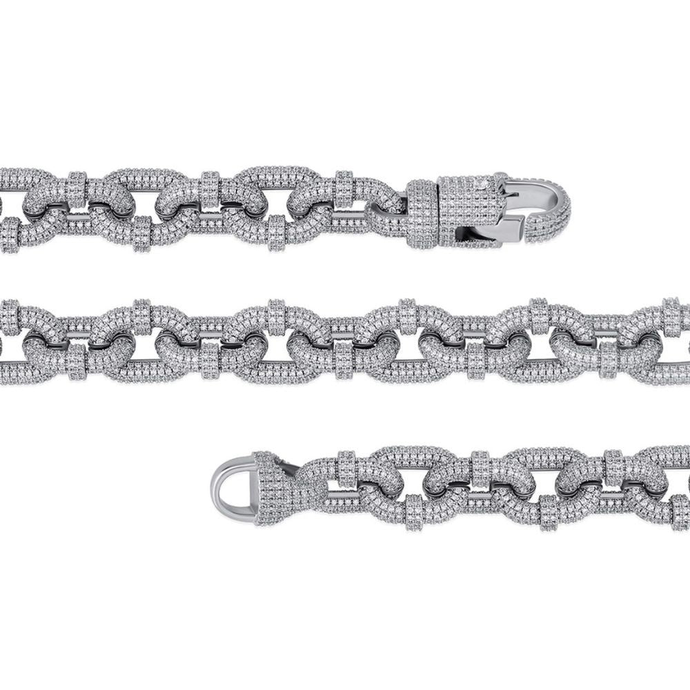 Round Cut Lab Grown Diamond Cuban Link Hip Hop Chain