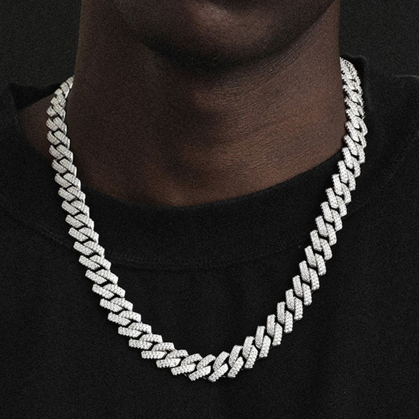 Moissanite Round Cut Iced Out Miami Link Hip Hop Chain