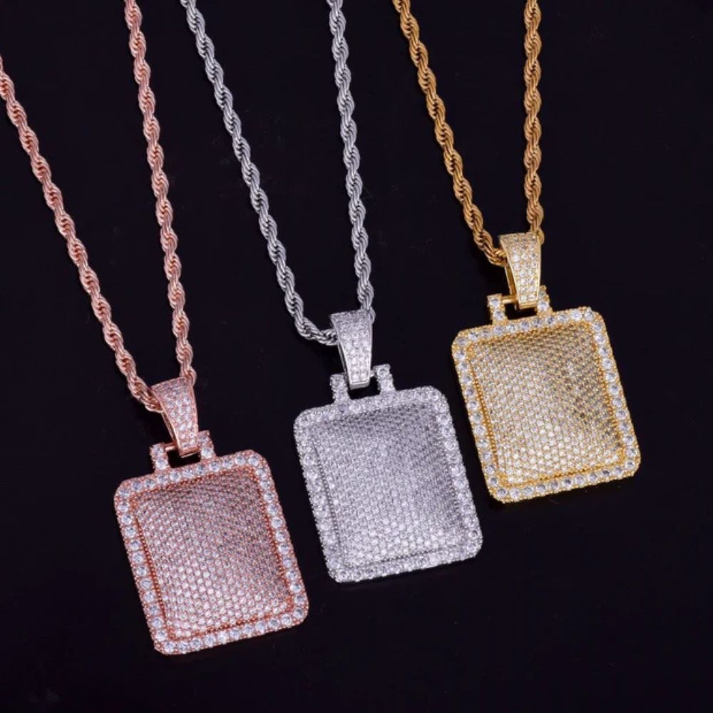 Lab Grown Diamond Round Cut Micro Pave Pendant