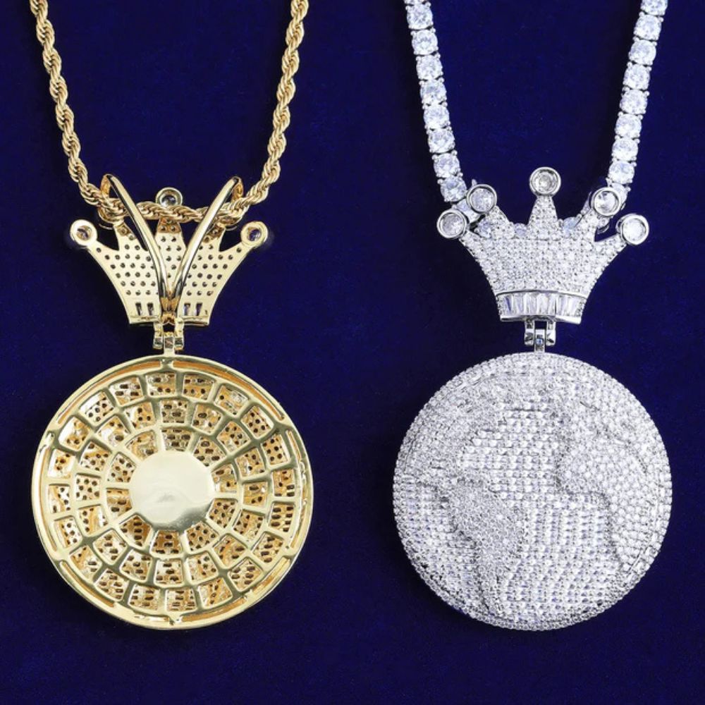 Lab Grown Diamond Round Cut Iced Out Hip Hp Pendant