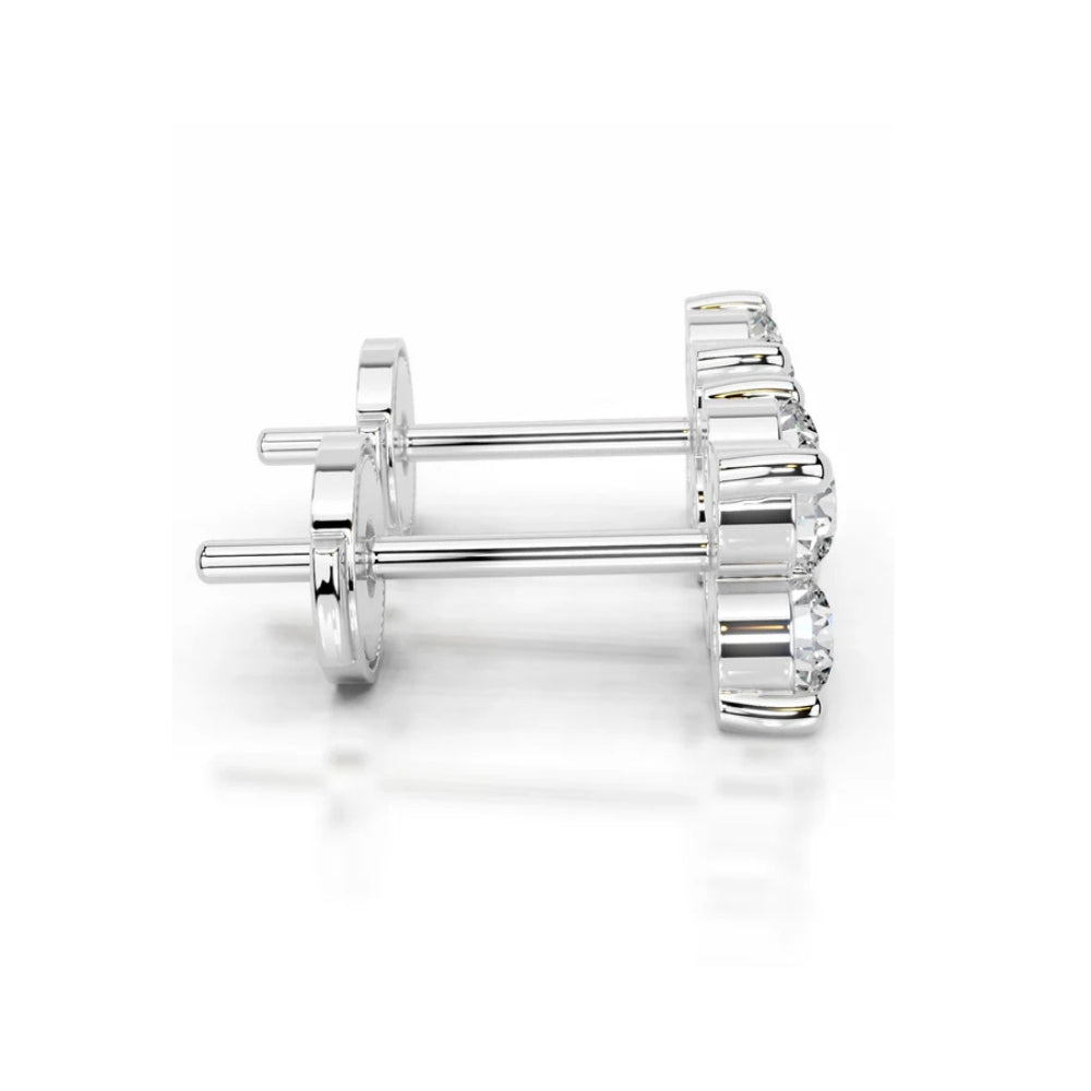 VVS1 Moissanite Round Cut Women Stud Earring