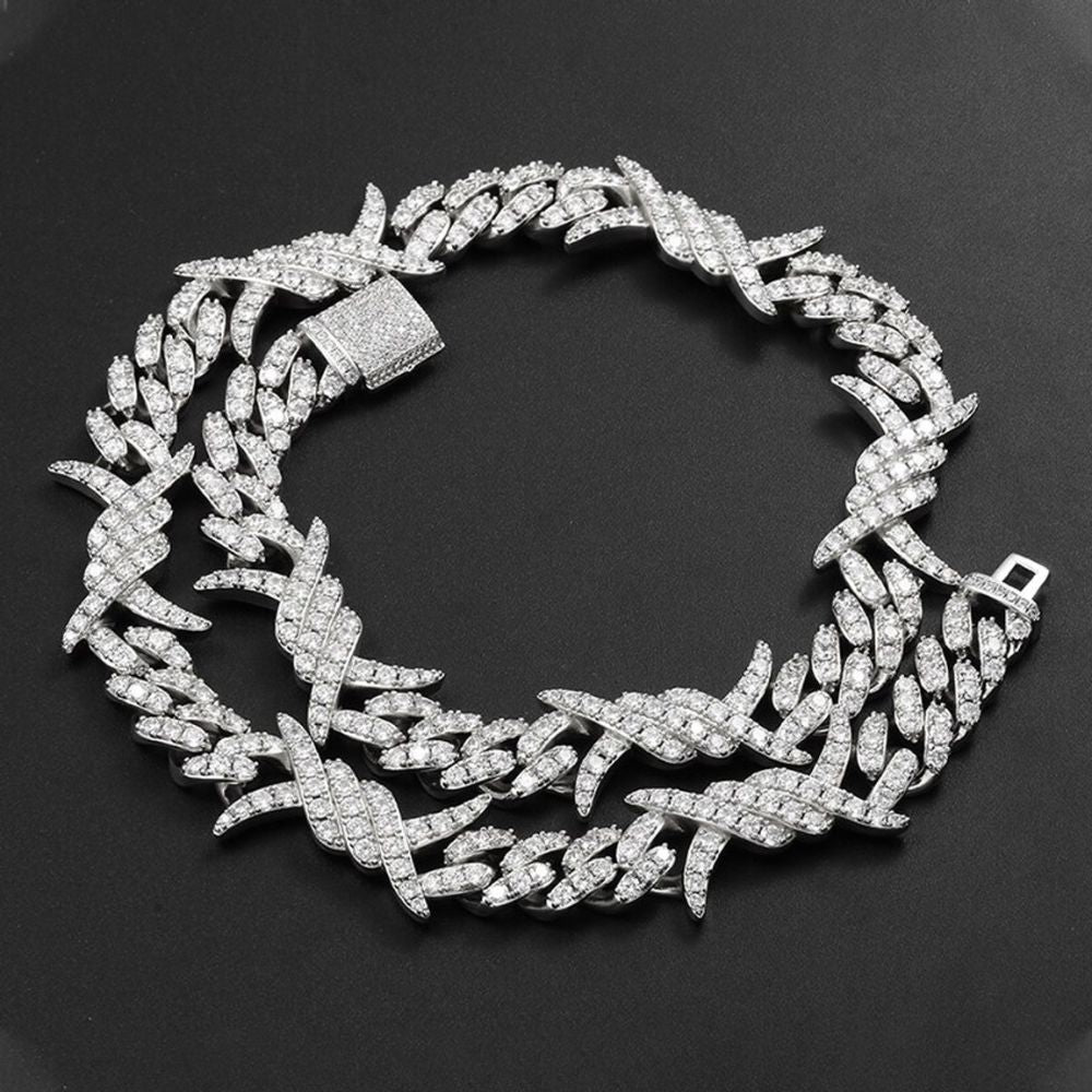 Men's Wear Round Cut Lab Grown Diamond Iced Out Chain