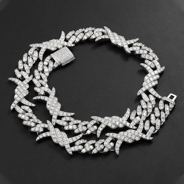 Men's Wear Round Cut Lab Grown Diamond Iced Out Chain