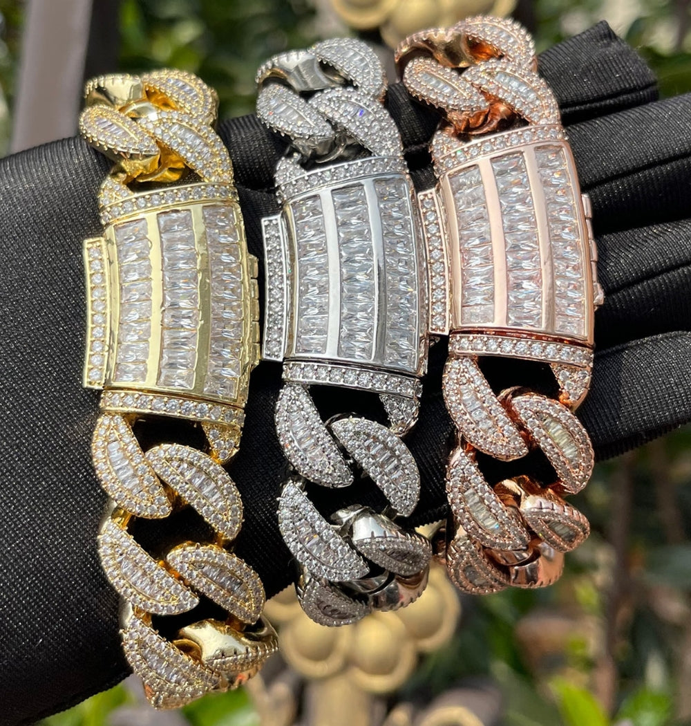 Colorless Moissanite Miami Iced Out Luxury Hip Hop Bracelet
