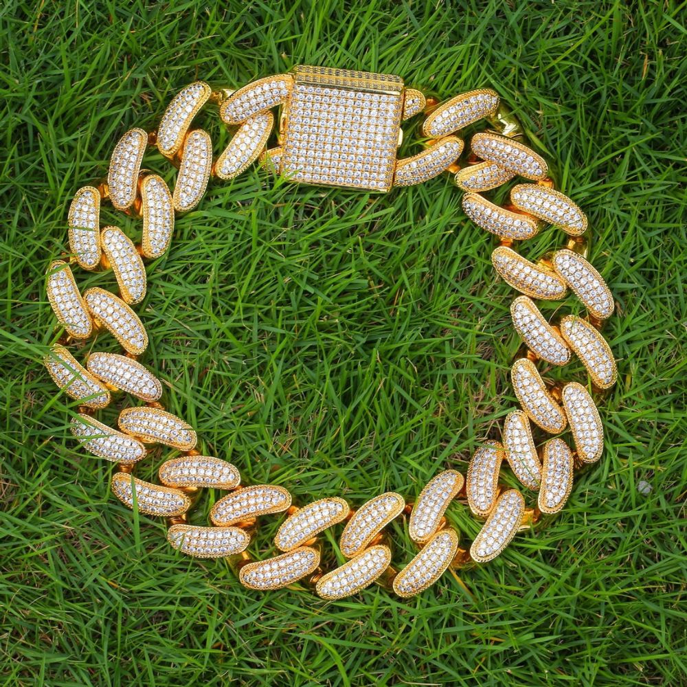 Round Cut Lab Grown Diamond Iced Out Cuban Chain
