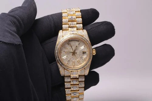 Iced Out Rolex Moissanite Diamond Hip Hop Luxury Watch for Him