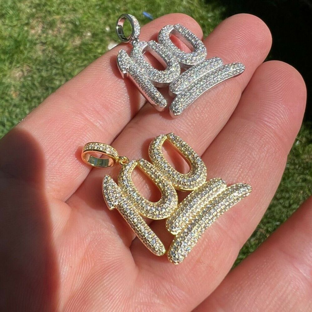 100 Emoji Iced Out Moissanite Customized Hip Hop Pendant