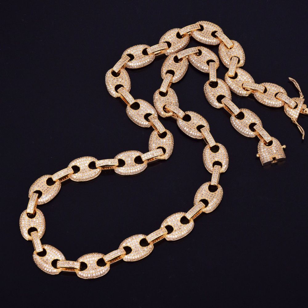 Round Cut G Link Iced Out Lab Grown Diamond Chain